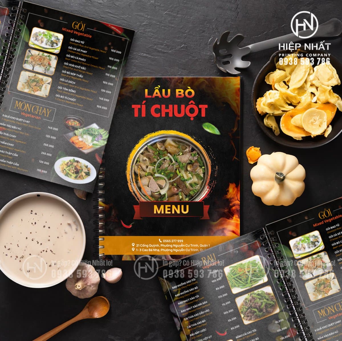 In menu quán nhậu